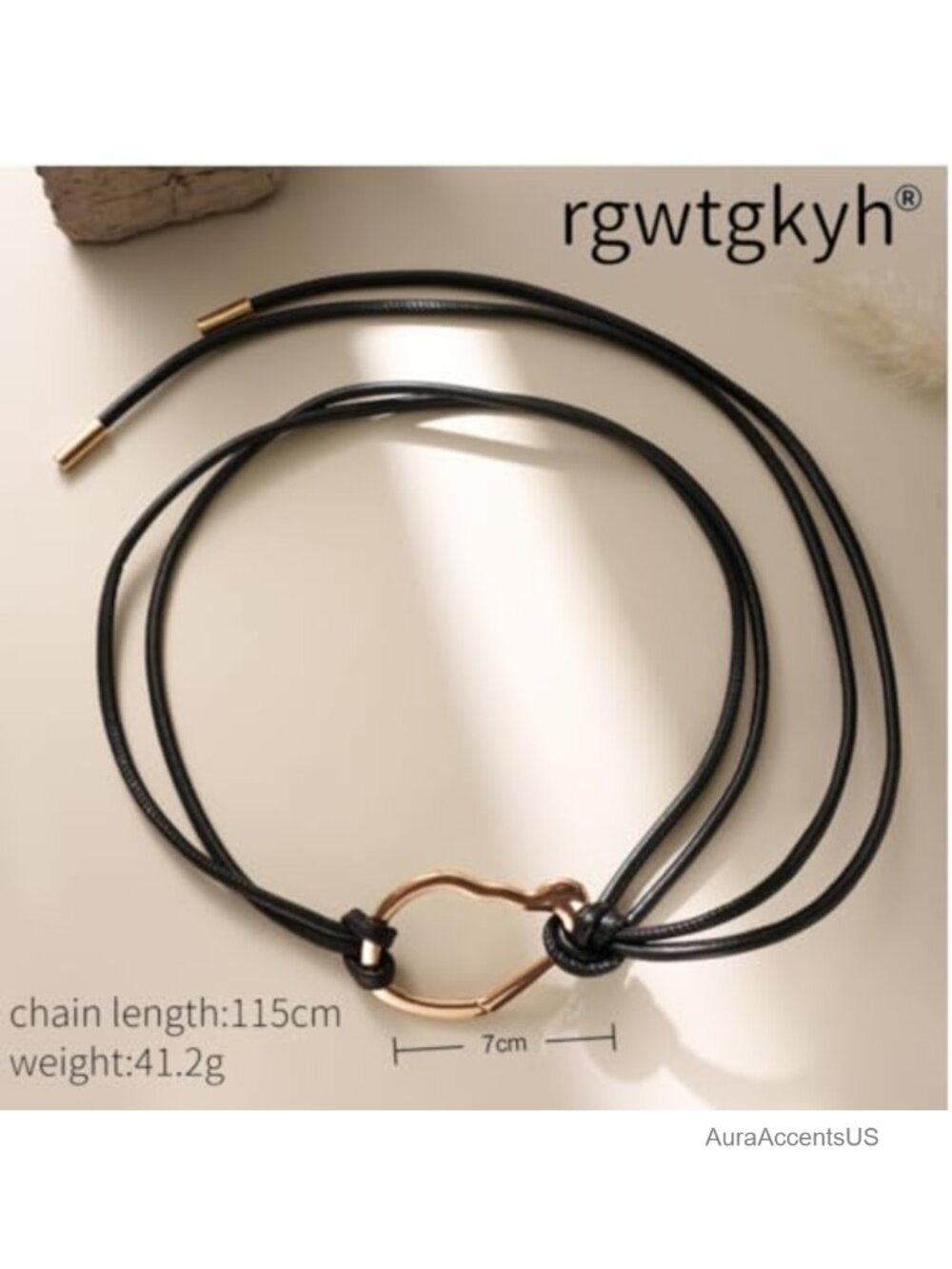 Boho Thin Leather Tie Belt with Gold Buckle Adjustable Rope Belt - Picture 5 of 6
